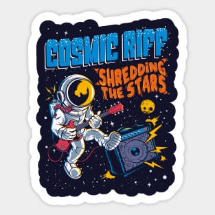 Cosmic Riff - Shredding the Stars Sticker